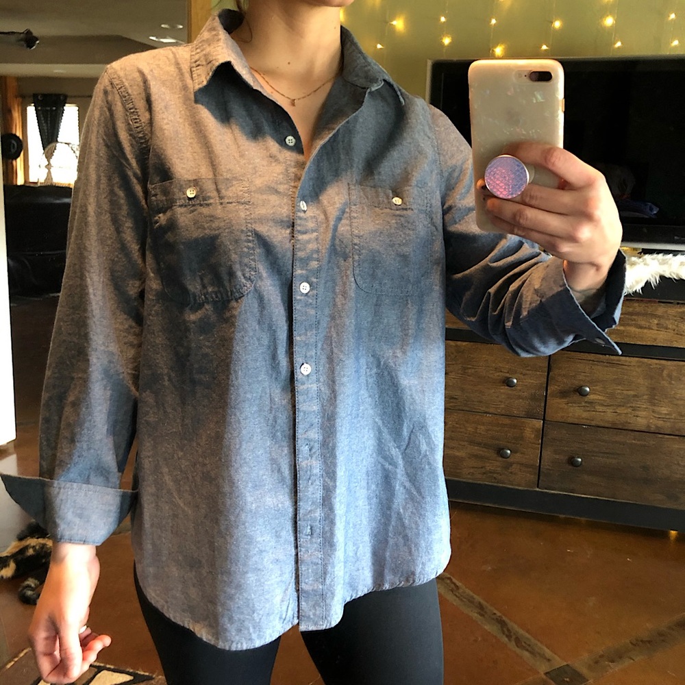 SILVER DENIM button up